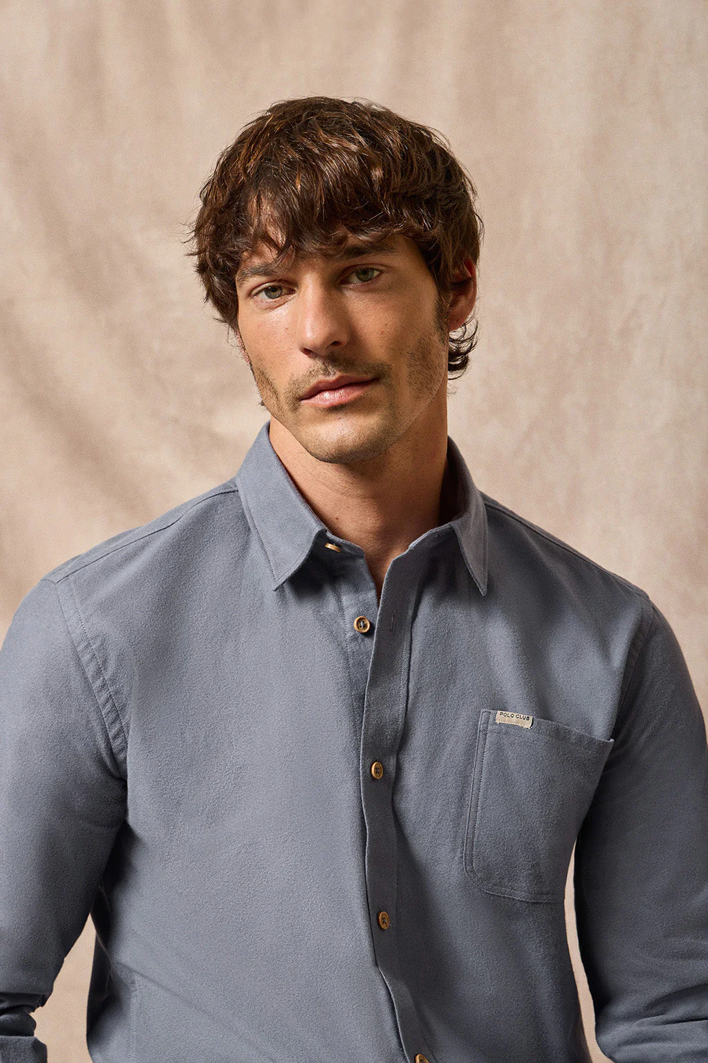 Blue Oxford shirt Cambridge with pocket and Polo Club detail - Image 6
