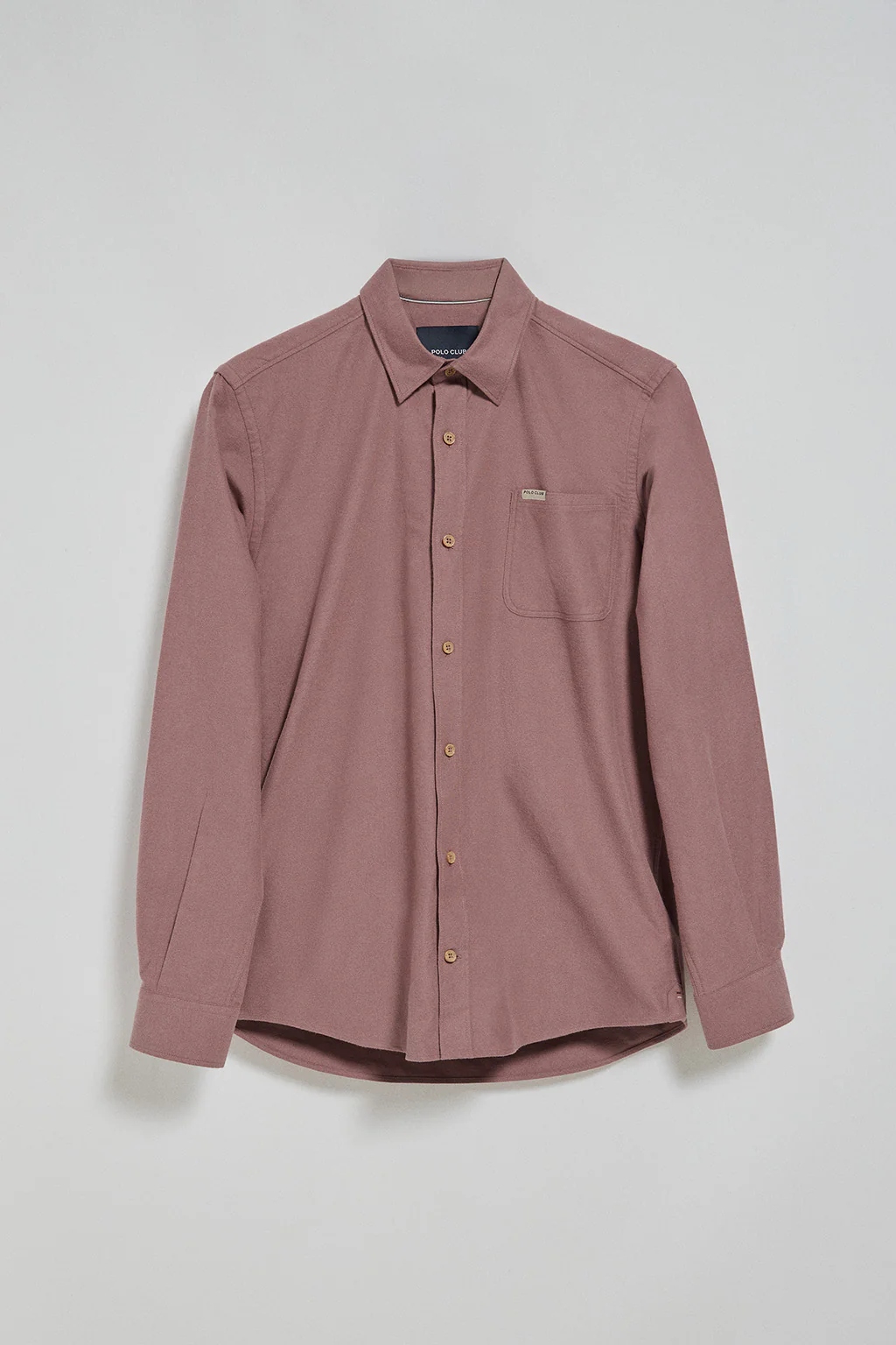 Maroon Oxford shirt Cambridge with pocket and Polo Club detail