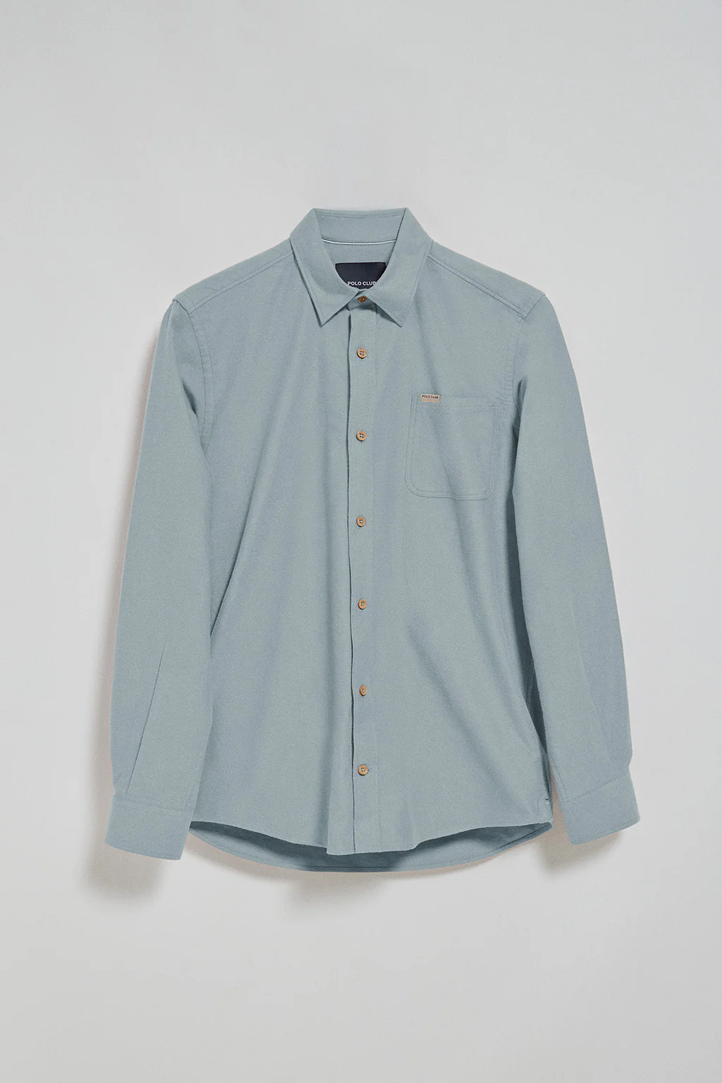 Green Oxford shirt Cambridge with pocket and Polo Club detail - Image 7