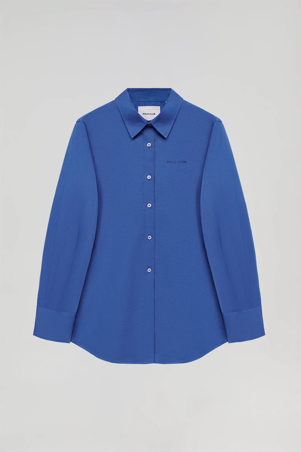 Royal-blue oversize Cape shirt with minimal Polo Club embroidery - Image 10