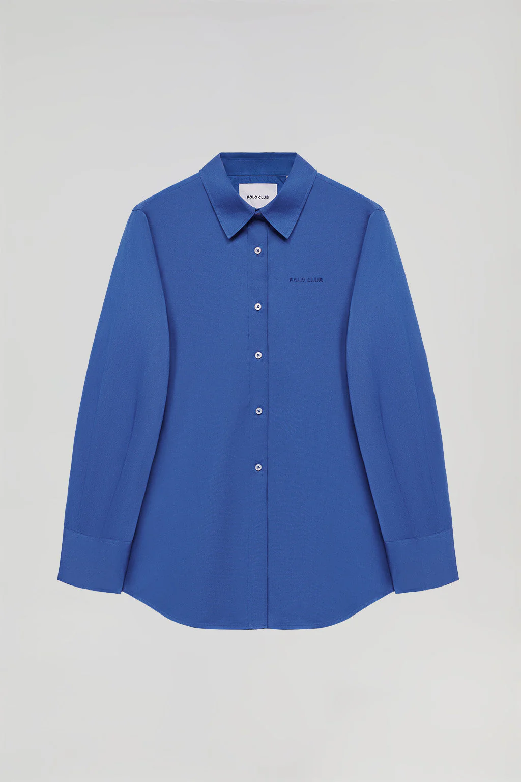 Royal-blue oversize Cape shirt with minimal Polo Club embroidery - Image 7