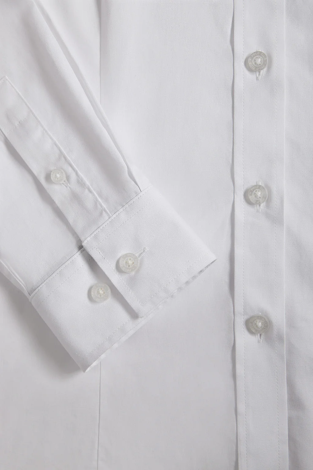 White slim-fit poplin shirt with logo - Image 11