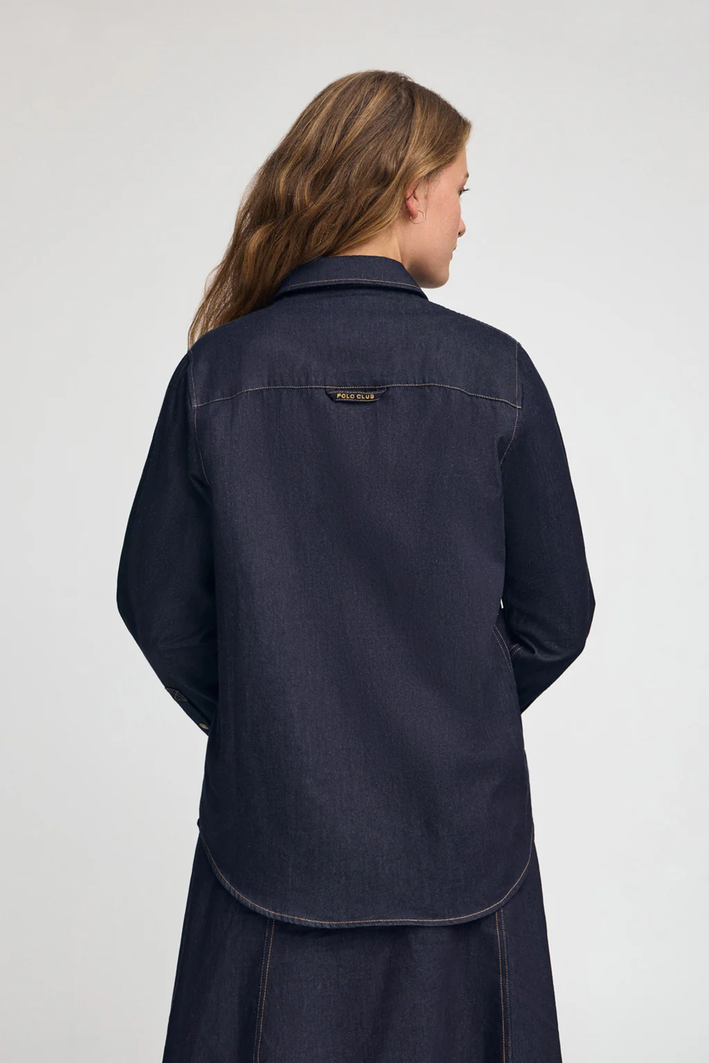 Blue denim shirt with relaxed fit - Image 5