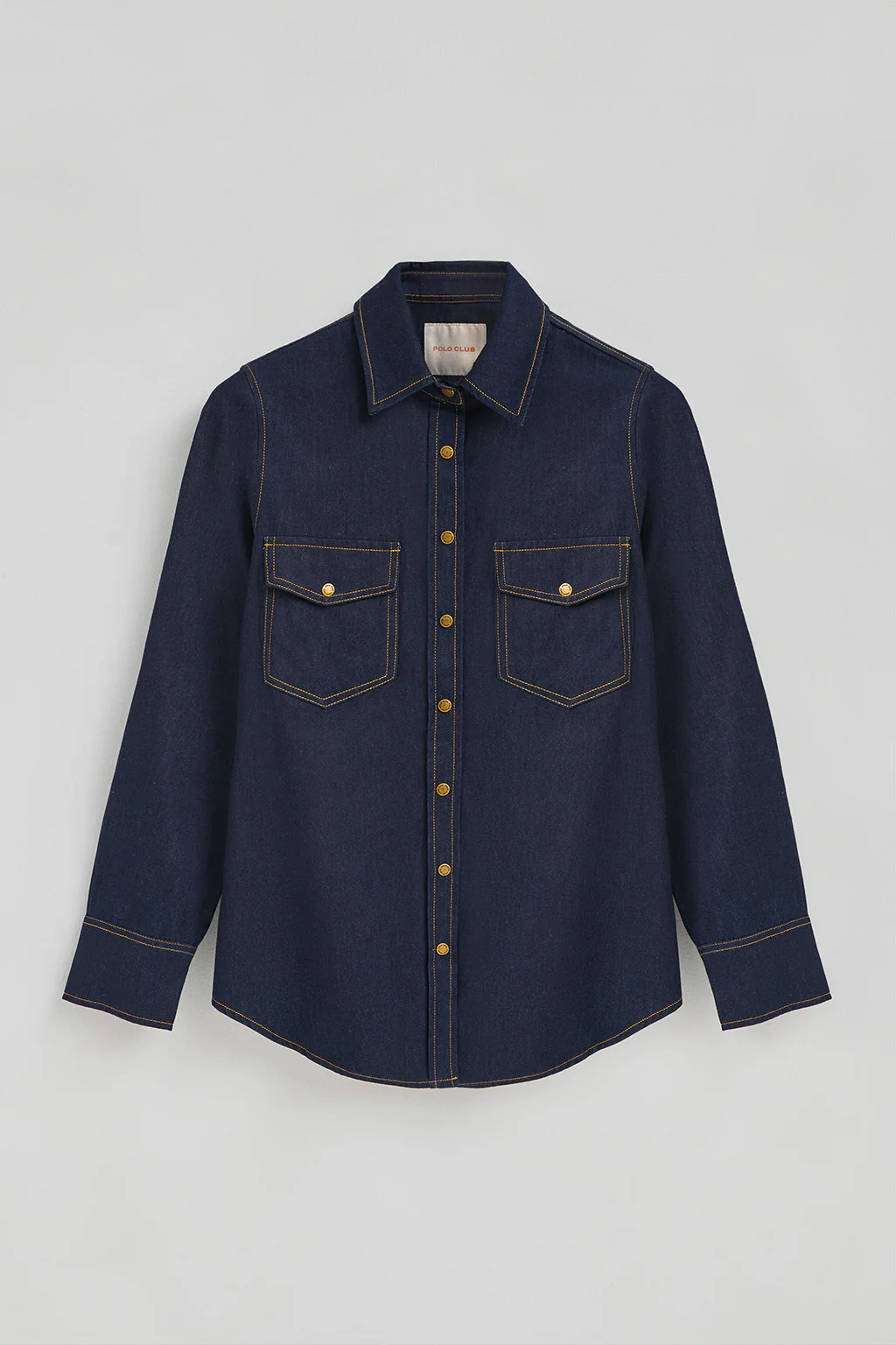 Blue denim shirt with relaxed fit - Image 6