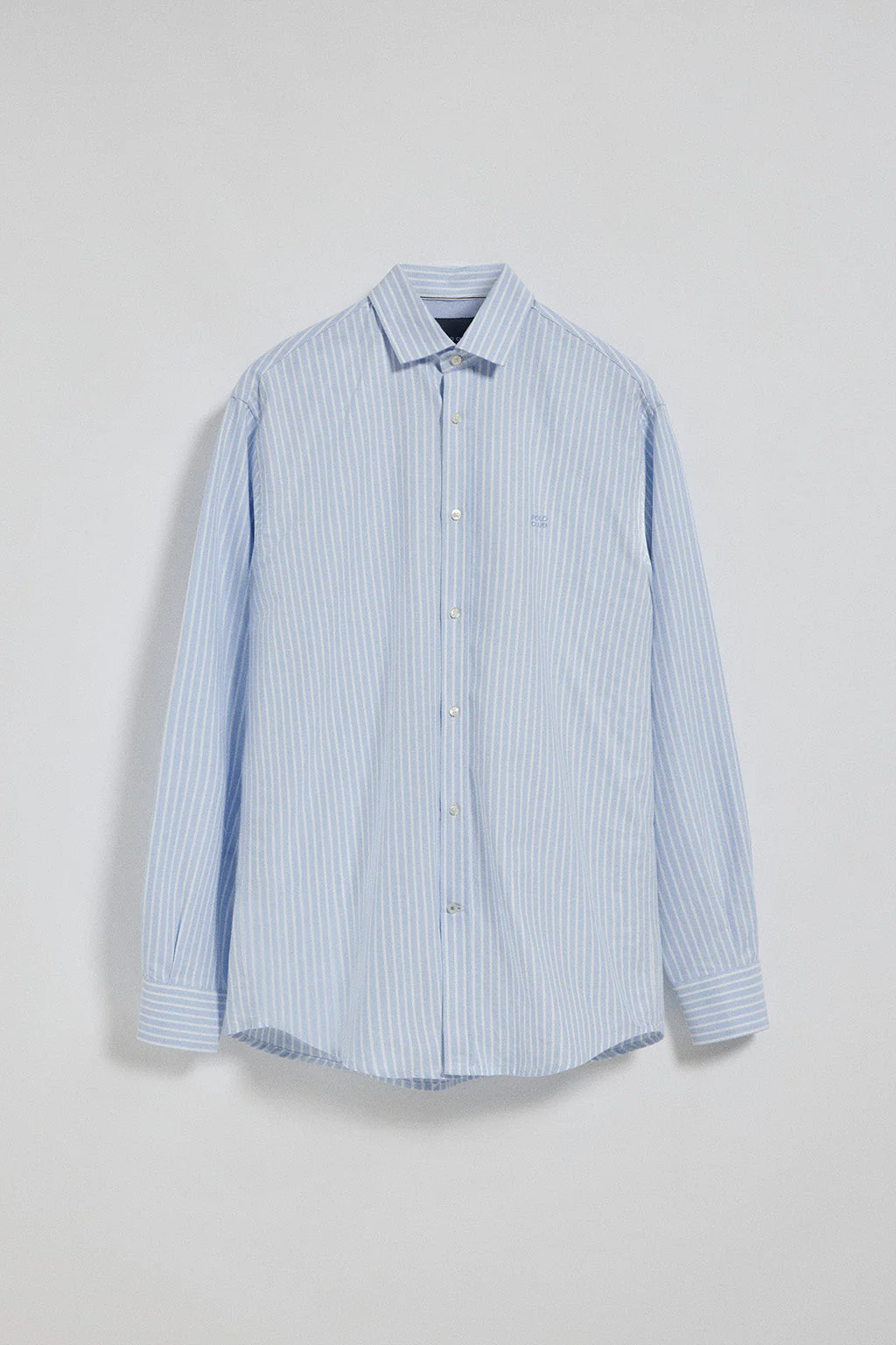 Sky-blue striped shirt Columbia with Polo Club embroidery - Image 10