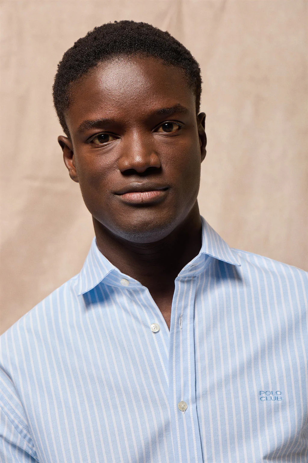 Sky-blue striped shirt Columbia with Polo Club embroidery - Image 5
