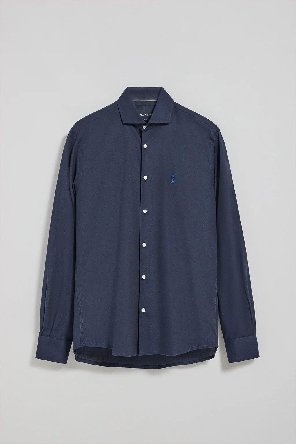 Navy-blue microstructure shirt Cornell with Rigby Go embroidery - Image 7