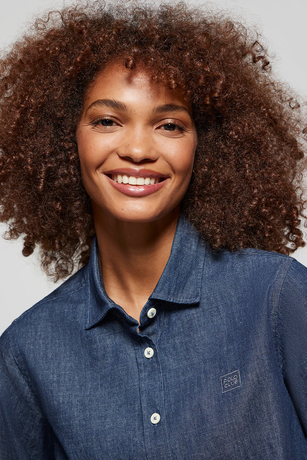 Loose-fit denim shirt with embroidered logo - Image 3