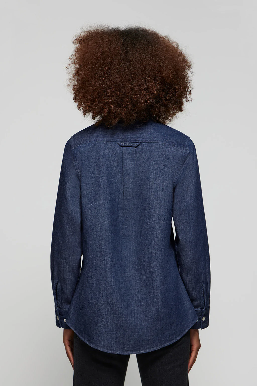 Loose-fit denim shirt with embroidered logo - Image 5