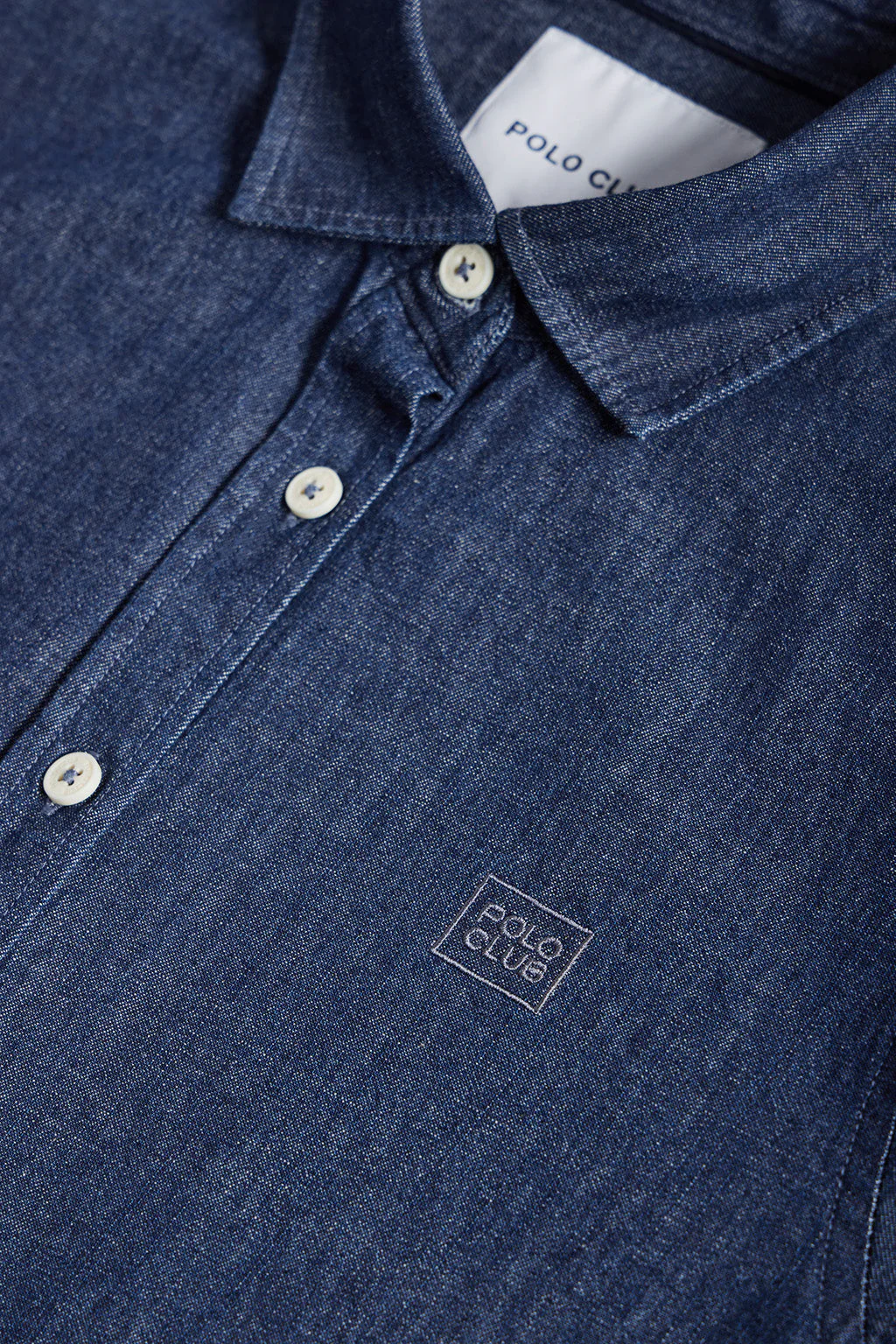Loose-fit denim shirt with embroidered logo - Image 7