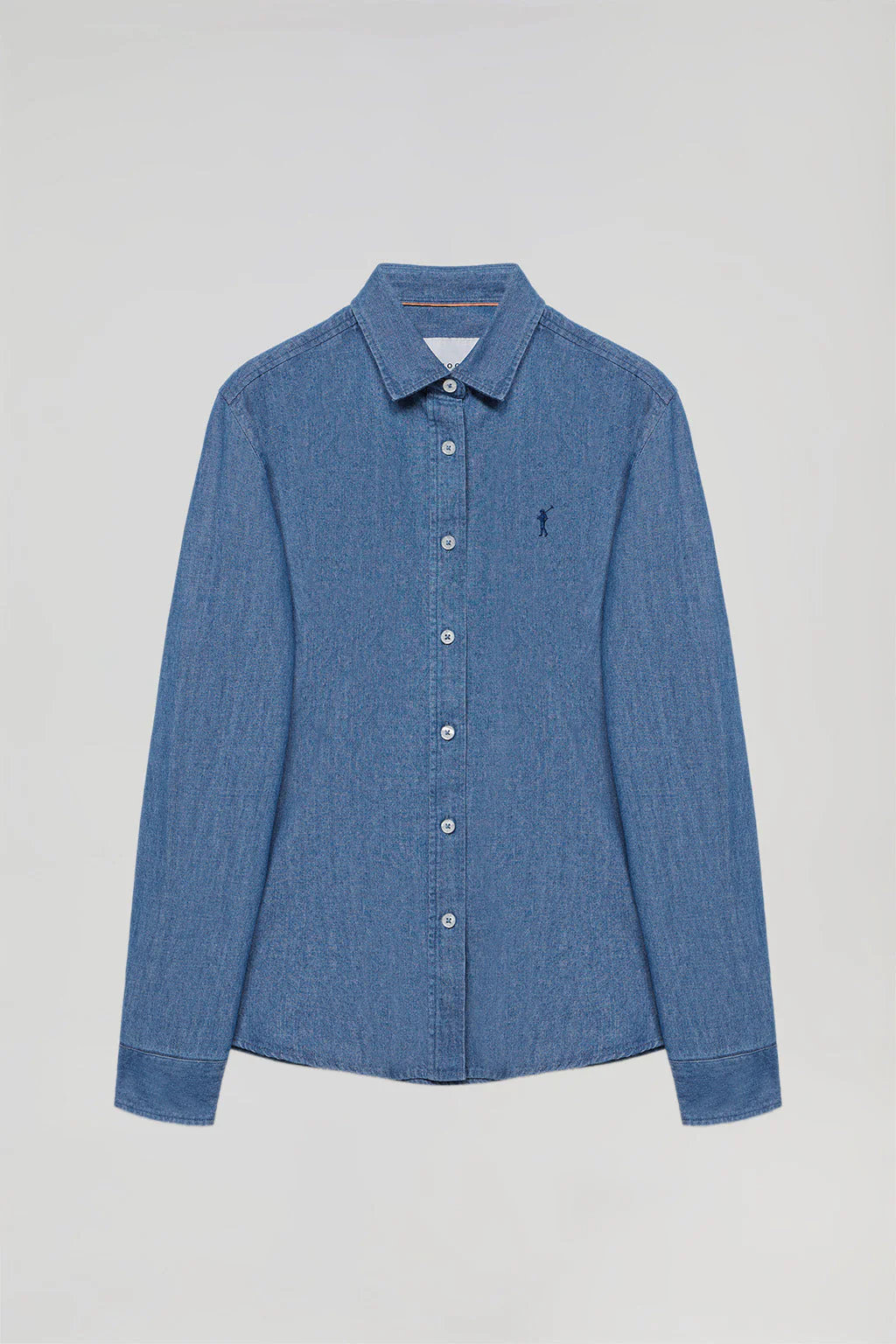 Regular-fit denim shirt with Rigby Go embroidered logo - Image 8