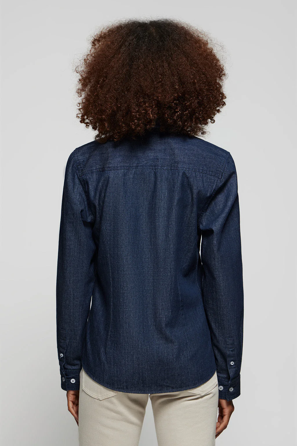 Slim-fit denim shirt with Rigby Go embroidered logo - Image 4