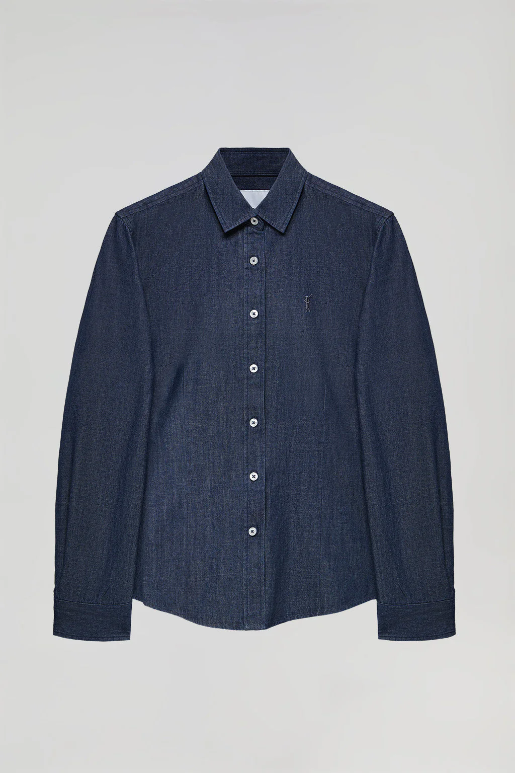 Slim-fit denim shirt with Rigby Go embroidered logo - Image 5