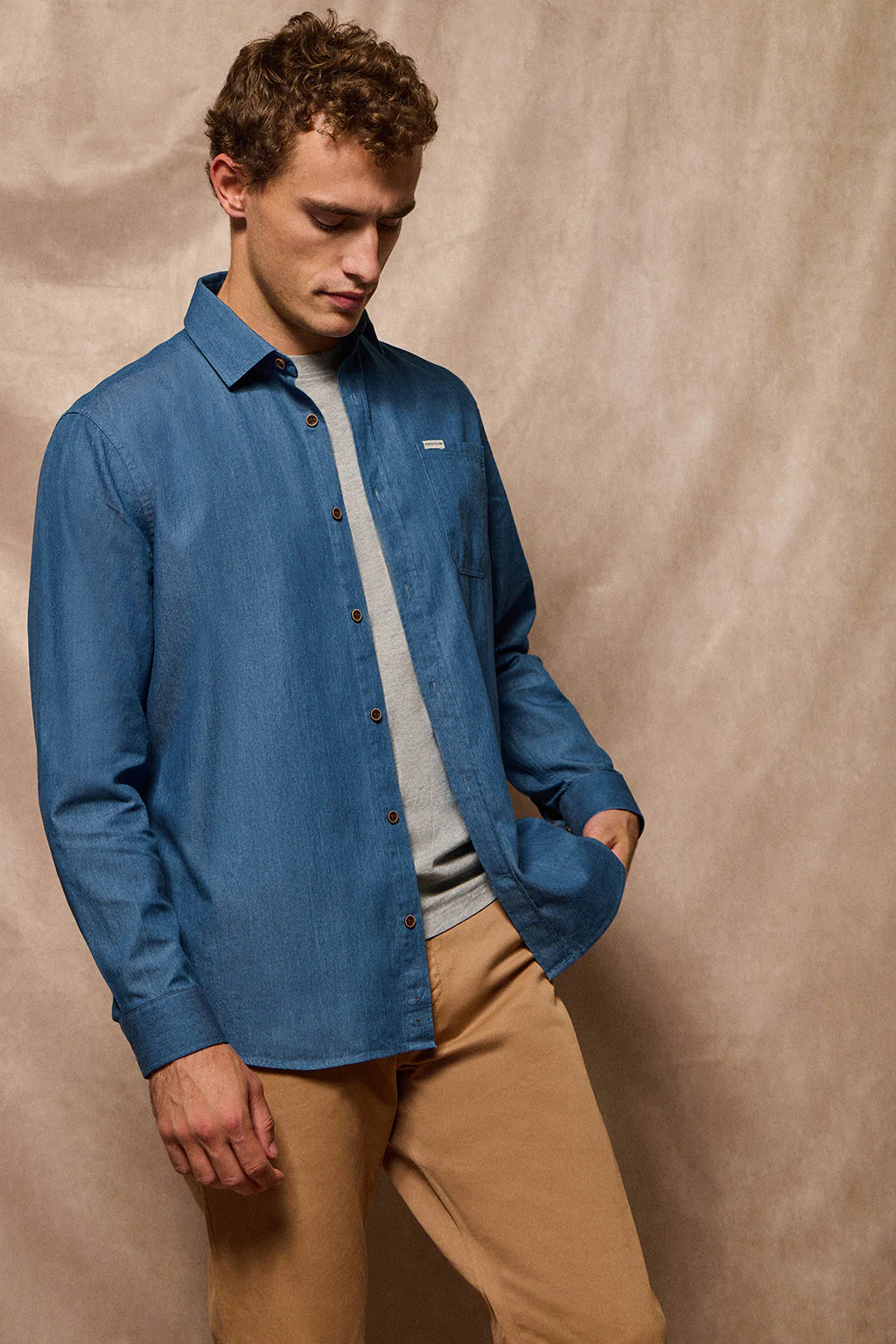 Denim shirt with pockets and Polo Club detail - Image 13
