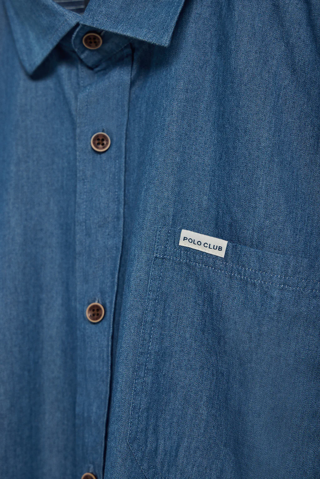 Denim shirt with pockets and Polo Club detail - Image 7