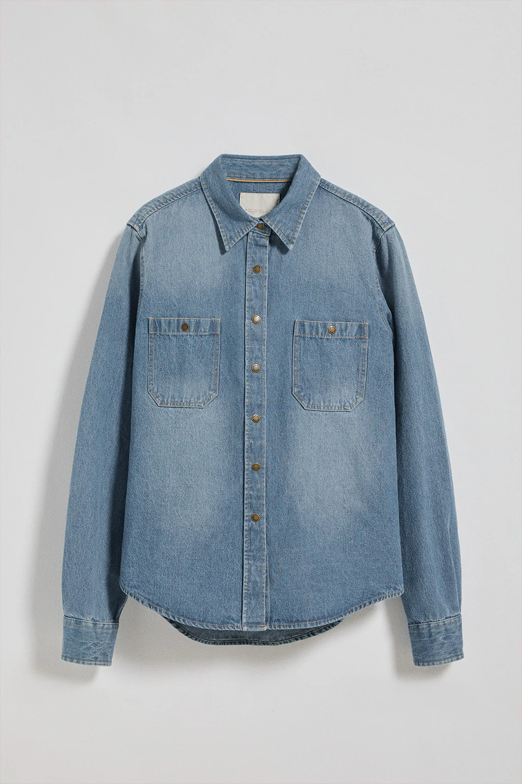 Denim shirt with two pockets and Polo Club detail - Image 6