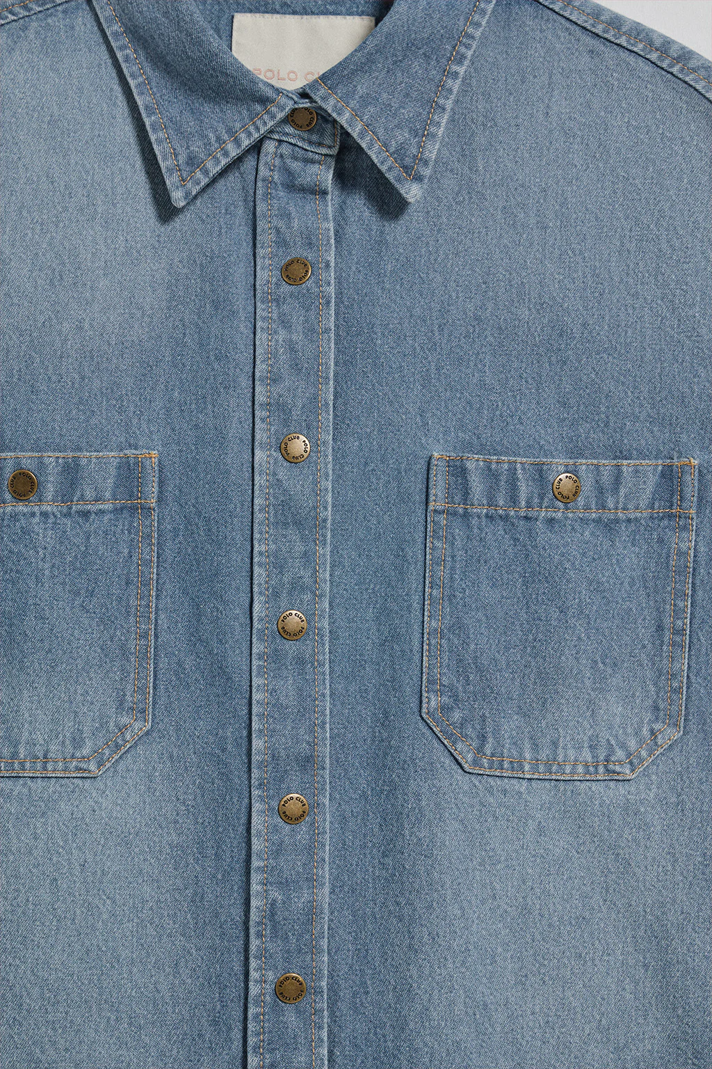 Denim shirt with two pockets and Polo Club detail - Image 7