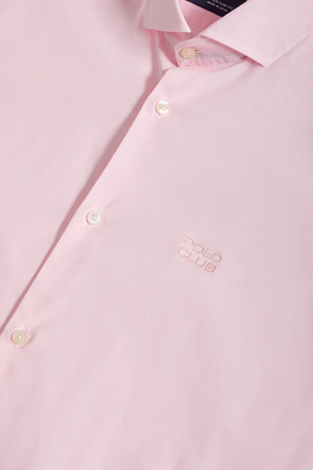 Pink super slim fit cotton shirt with Polo Club logo - Image 7