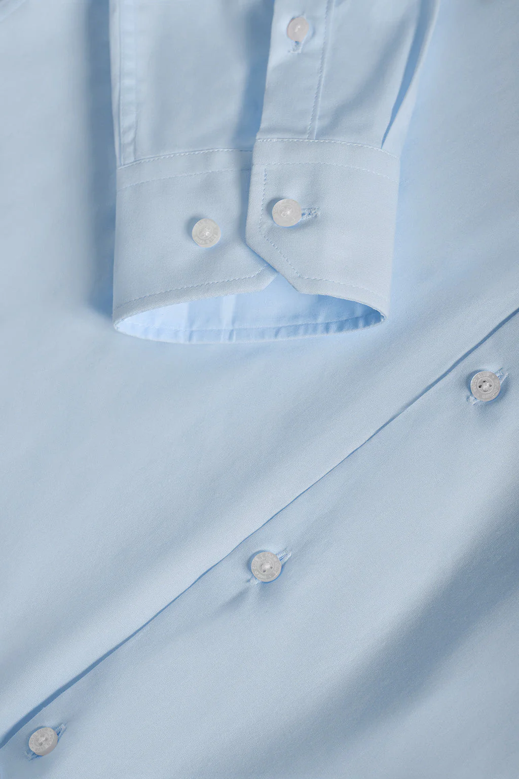 Sky-blue super slim fit cotton shirt with Polo Club logo - Image 7