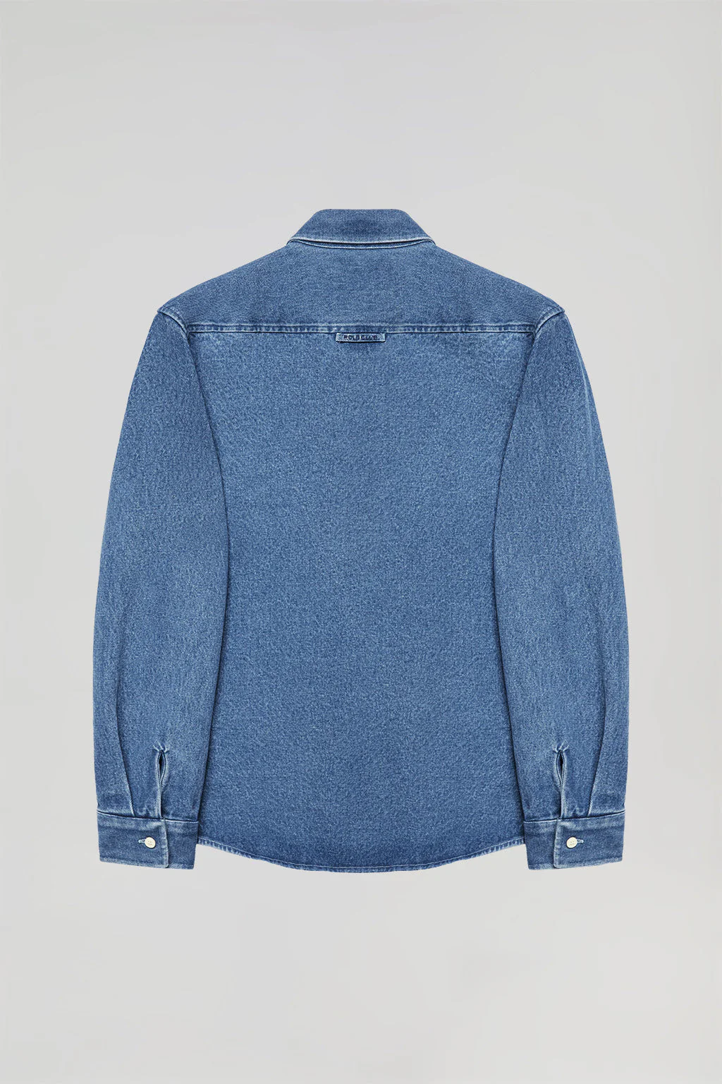Denim overshirt with pockets and Polo Club embroidered logo - Image 9