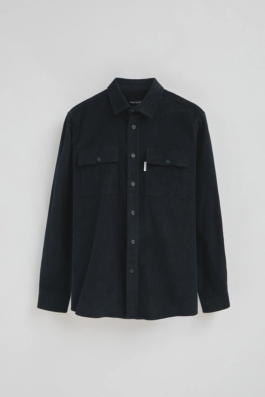 Navy-blue corduroy overshirt with French collar and Polo Club logo - Image 10