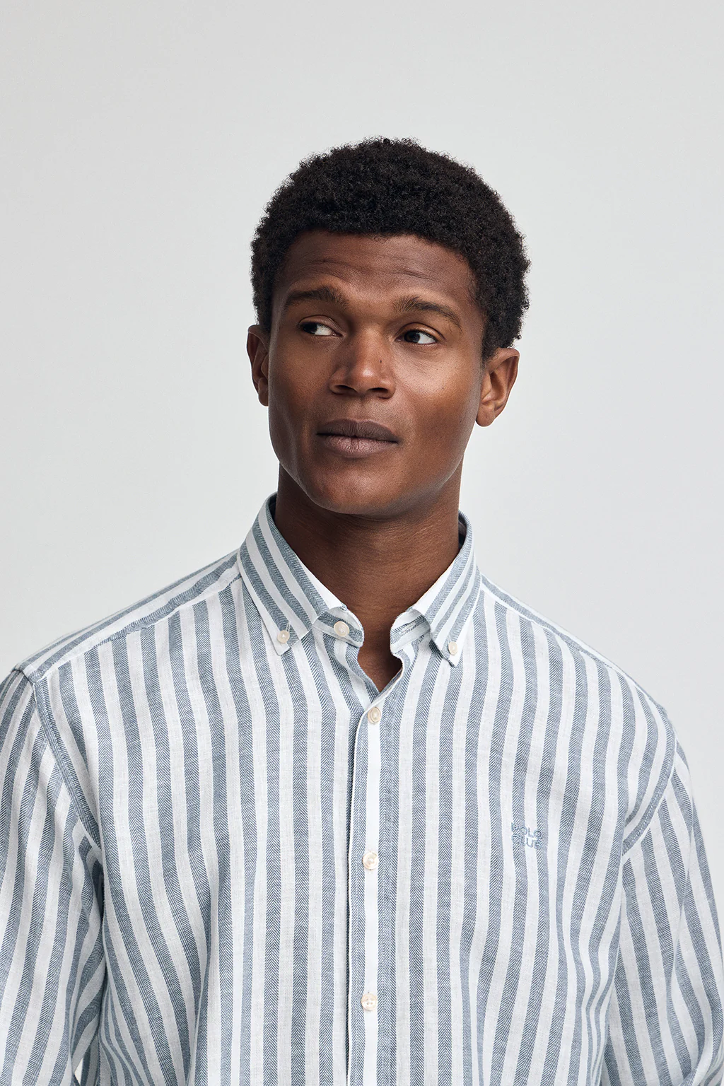 Light-blue striped shirt with Polo Club logo - Image 3