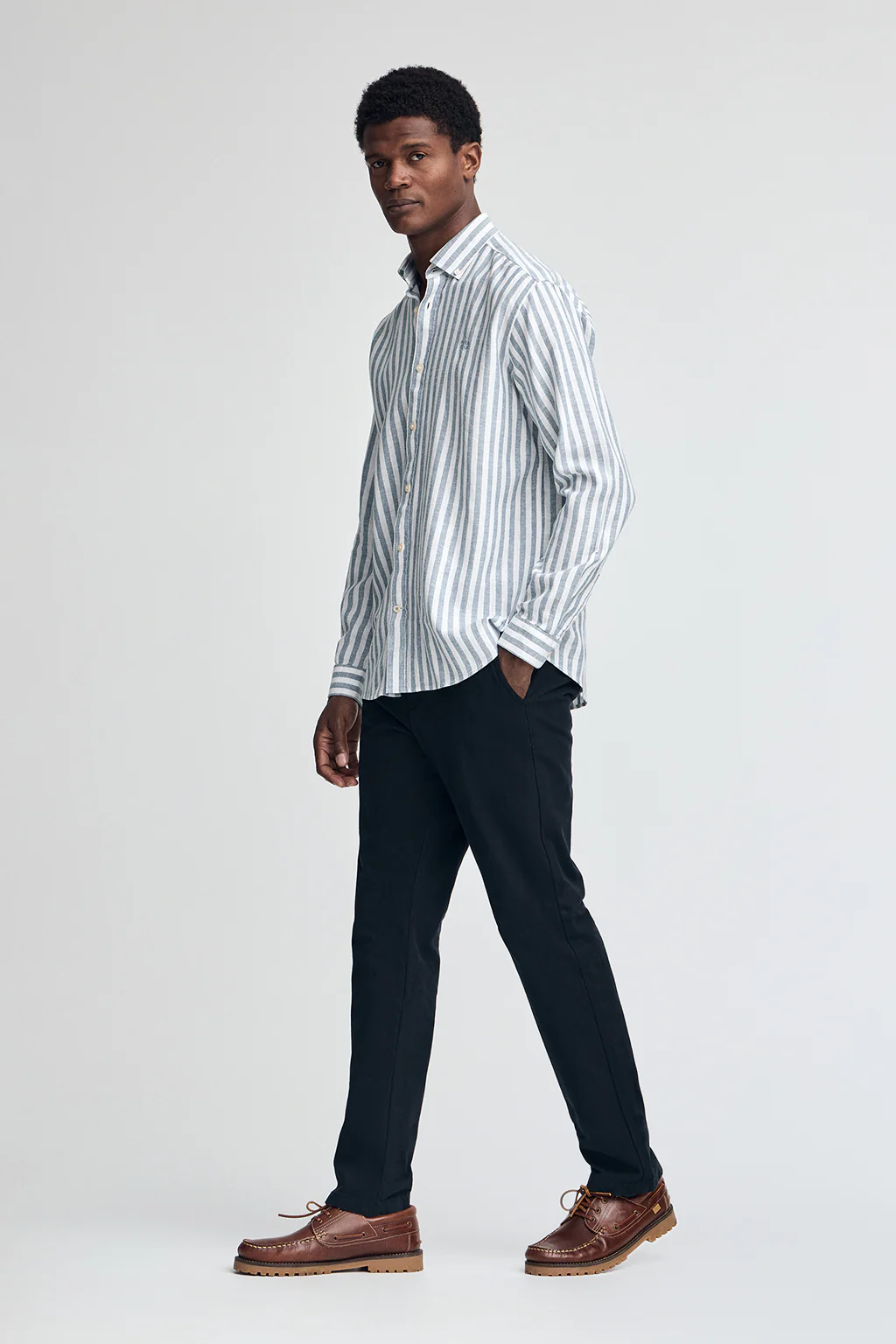 Light-blue striped shirt with Polo Club logo - Image 4