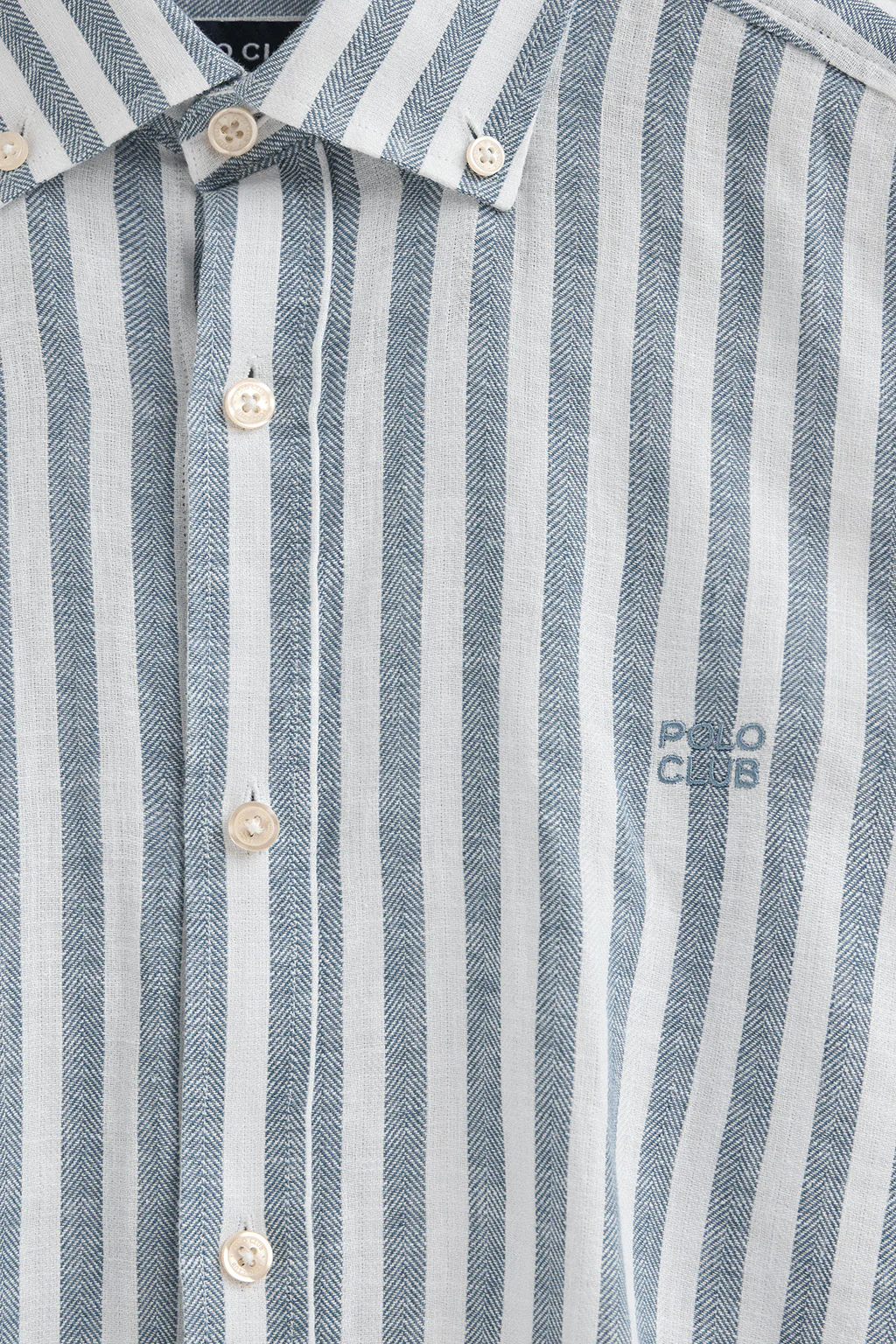 Light-blue striped shirt with Polo Club logo - Image 7