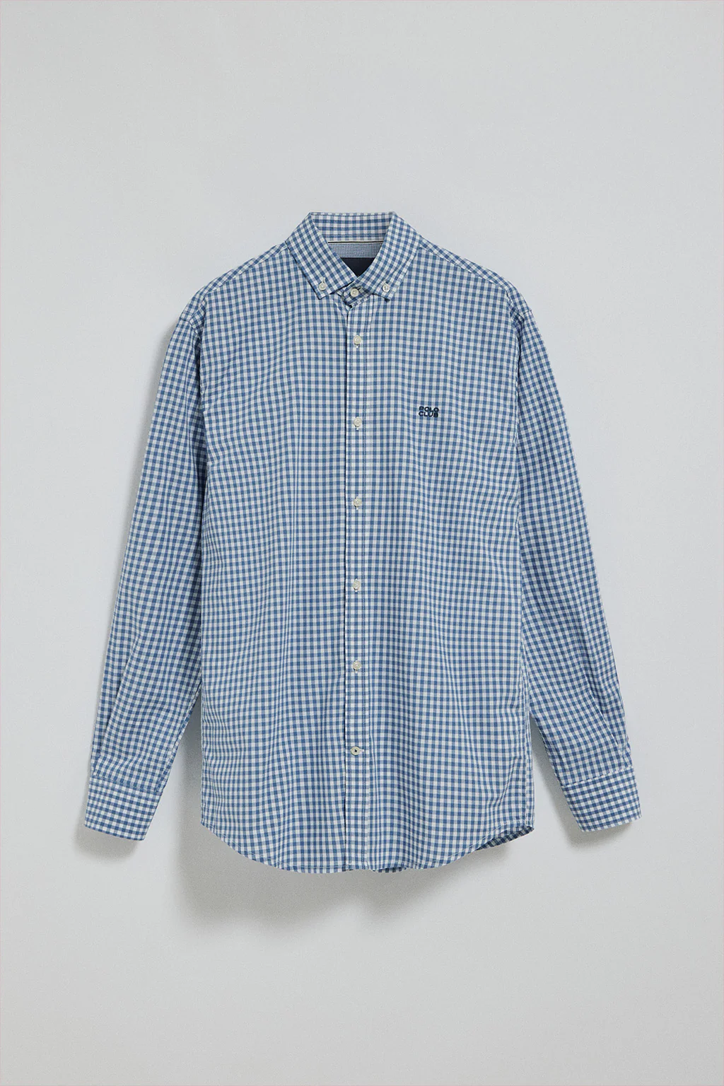 Blue vichy-check shirt Mataro with Polo Club logo - Image 8