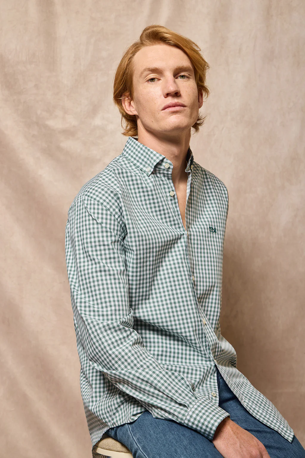 Green vichy-check shirt Mataro with Polo Club logo - Image 11