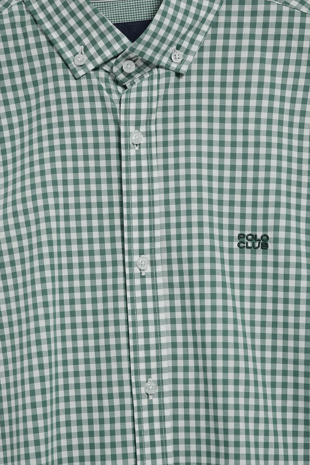 Green vichy-check shirt Mataro with Polo Club logo - Image 7