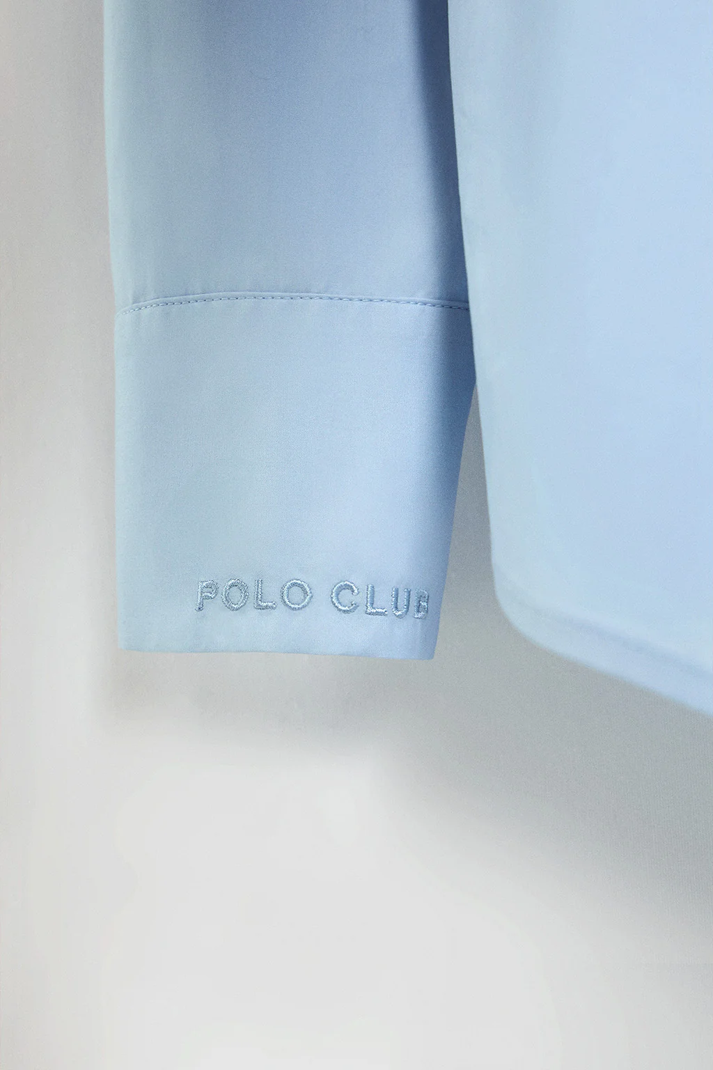 Blue wrap shirt Meggan with Polo Club details - Image 7