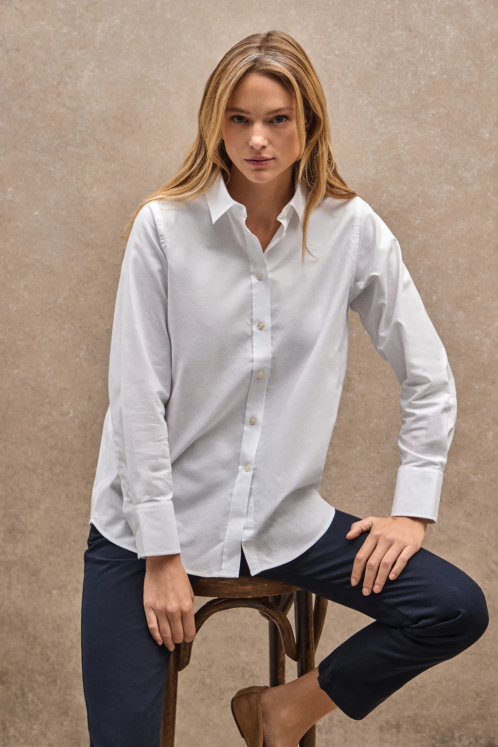 White shirt with relaxed fit and Polo Club logo