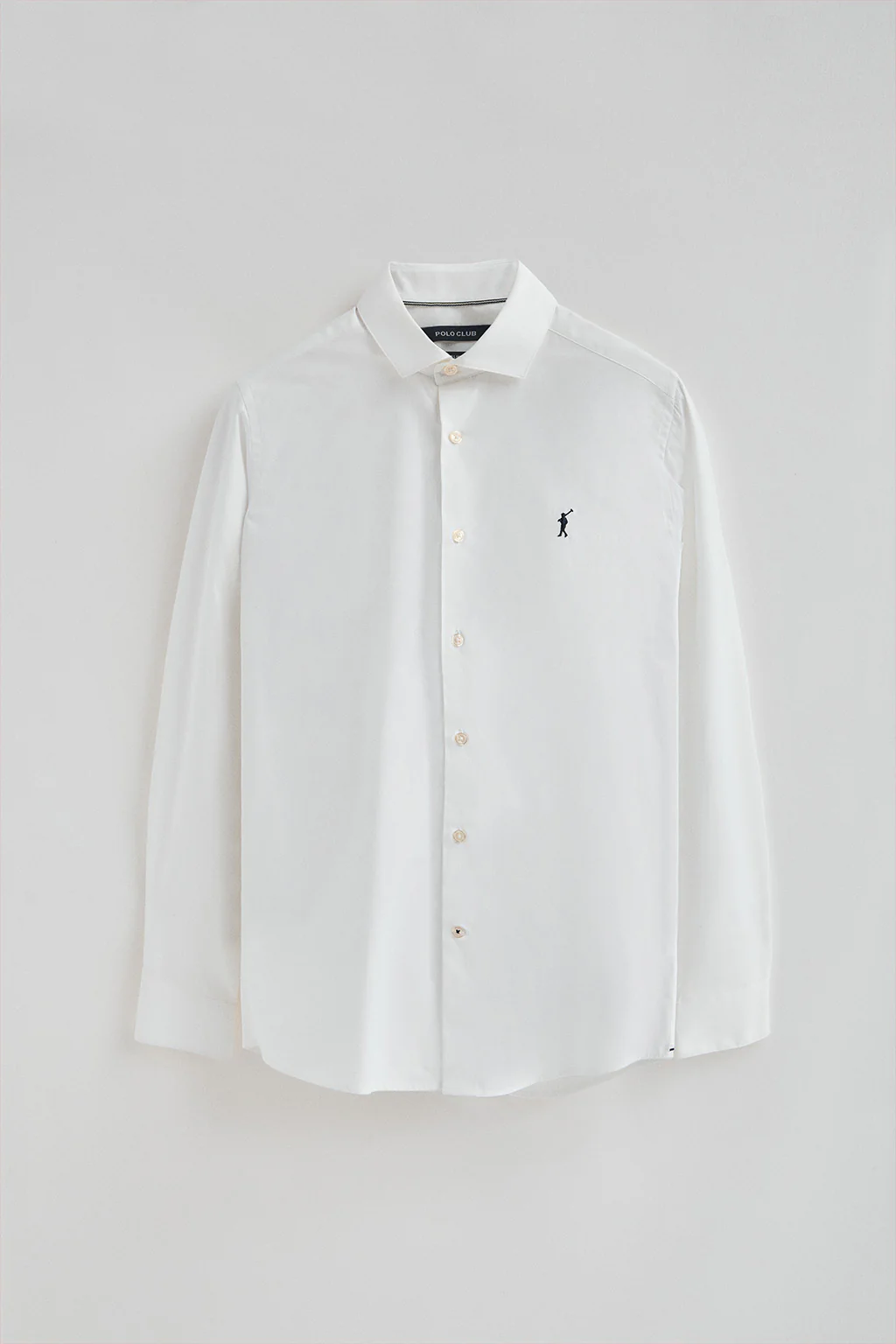 Men’s slim-fit poplin 2-pack shirts in white and navy blue with Rigby Go logo - Image 2