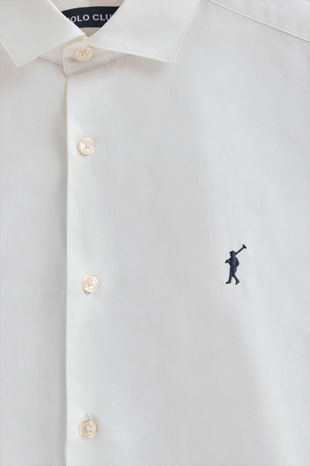 Men’s slim-fit poplin 2-pack shirts in white and navy blue with Rigby Go logo - Image 3