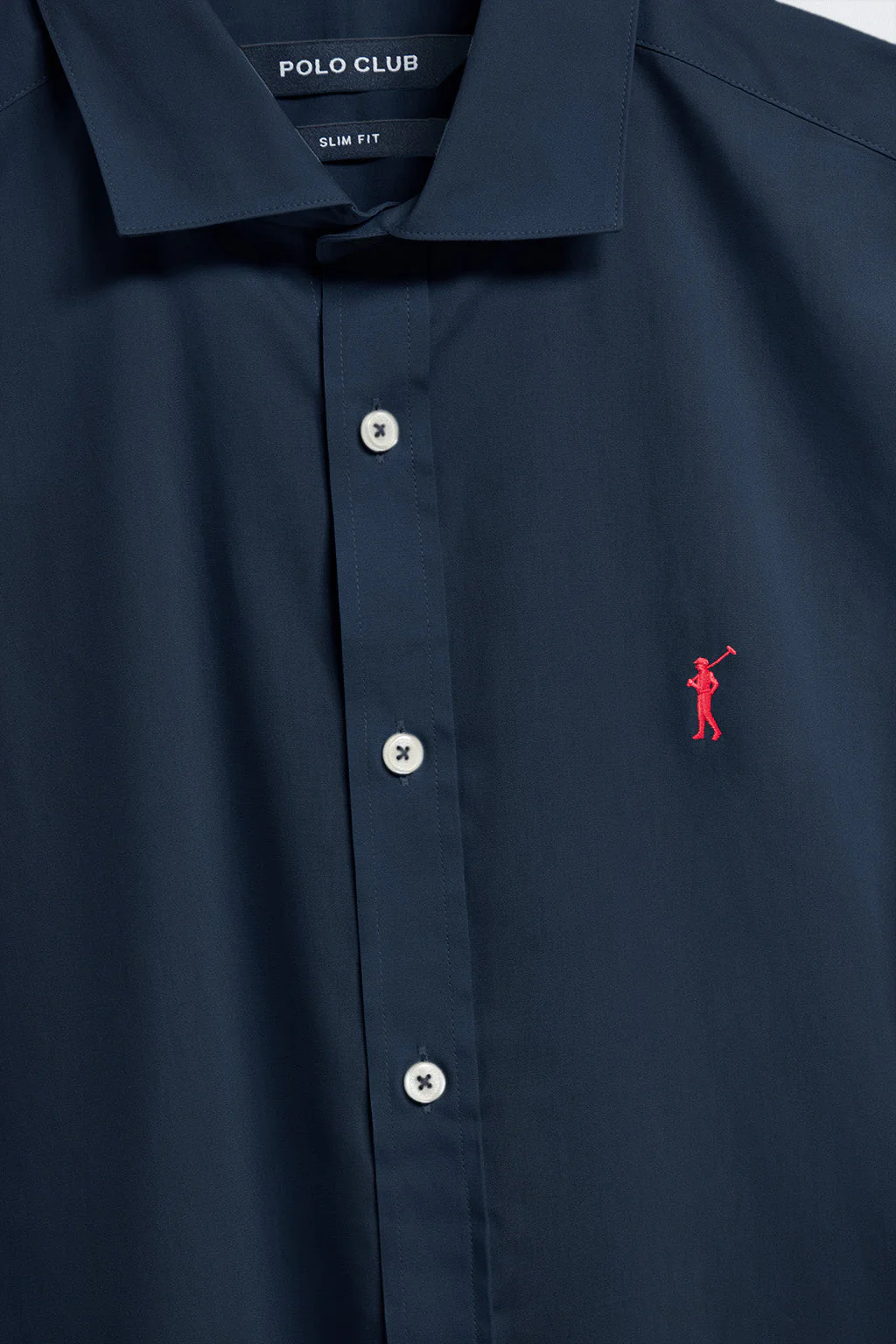 Slim-fit shirt with Rigby Go logo 2 pack (navy blue and white) - Image 3