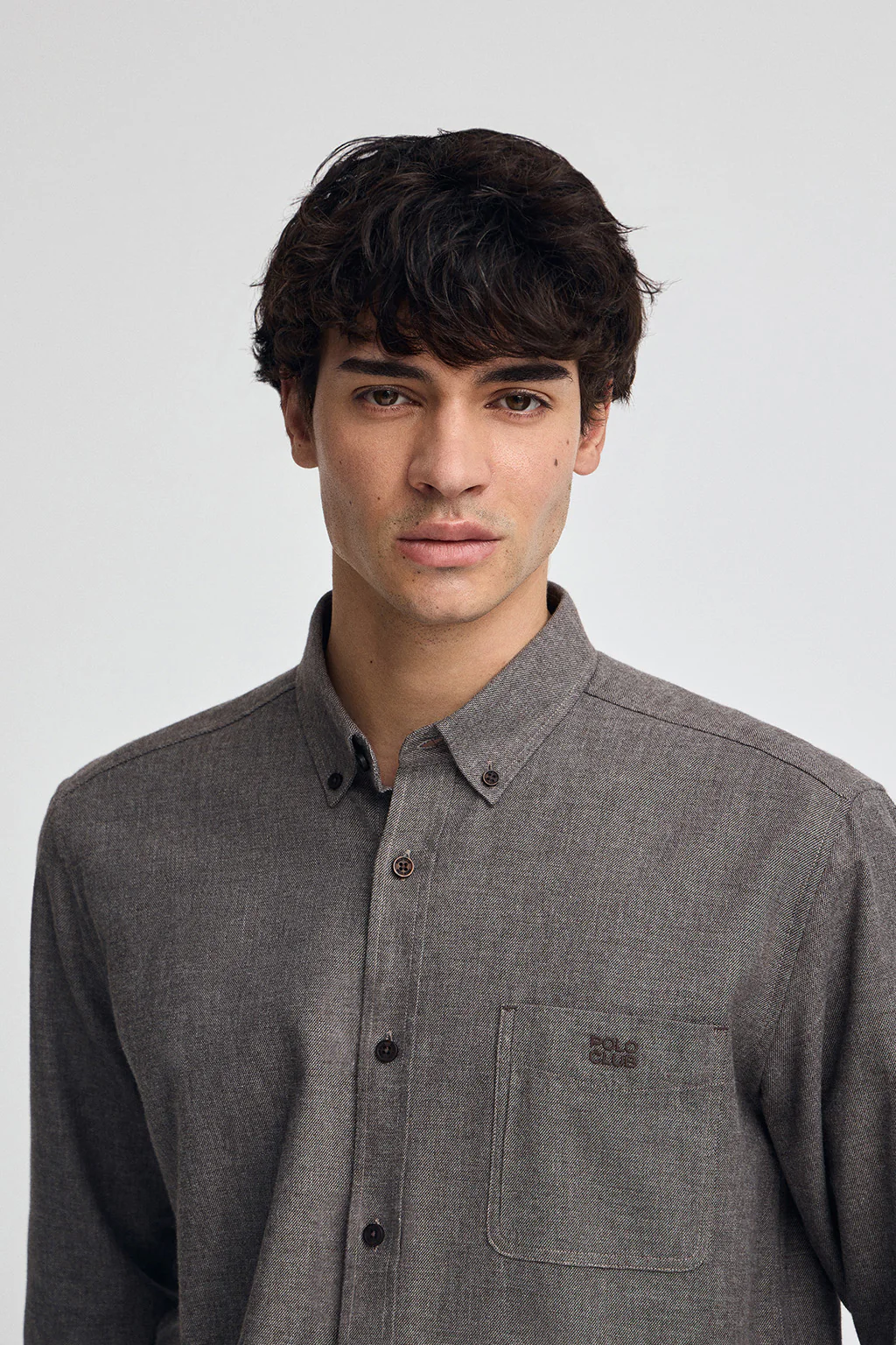 Brown regular-fit shirt with Polo Club logo - Image 3