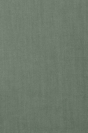 Bottle-green garment-dye linen shirt with embroidered monogram - Image 9