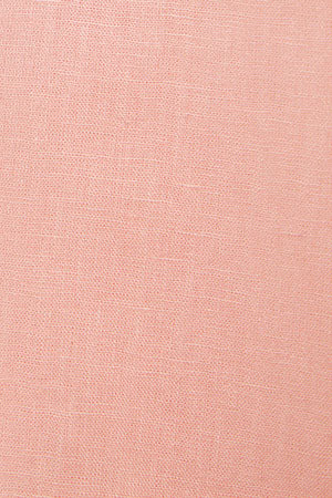 Salmon loose-fit shirt in linen and cotton with embroidered monogram - Image 9