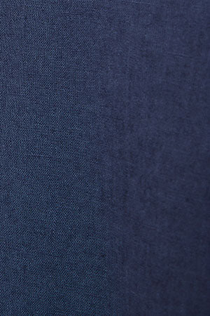 Navy-blue loose-fit shirt in linen and cotton with embroidered monogram - Image 8