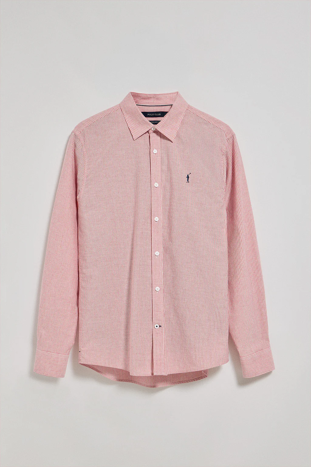Red striped shirt Pharrel with Rigby Go embroidered logo - Image 7
