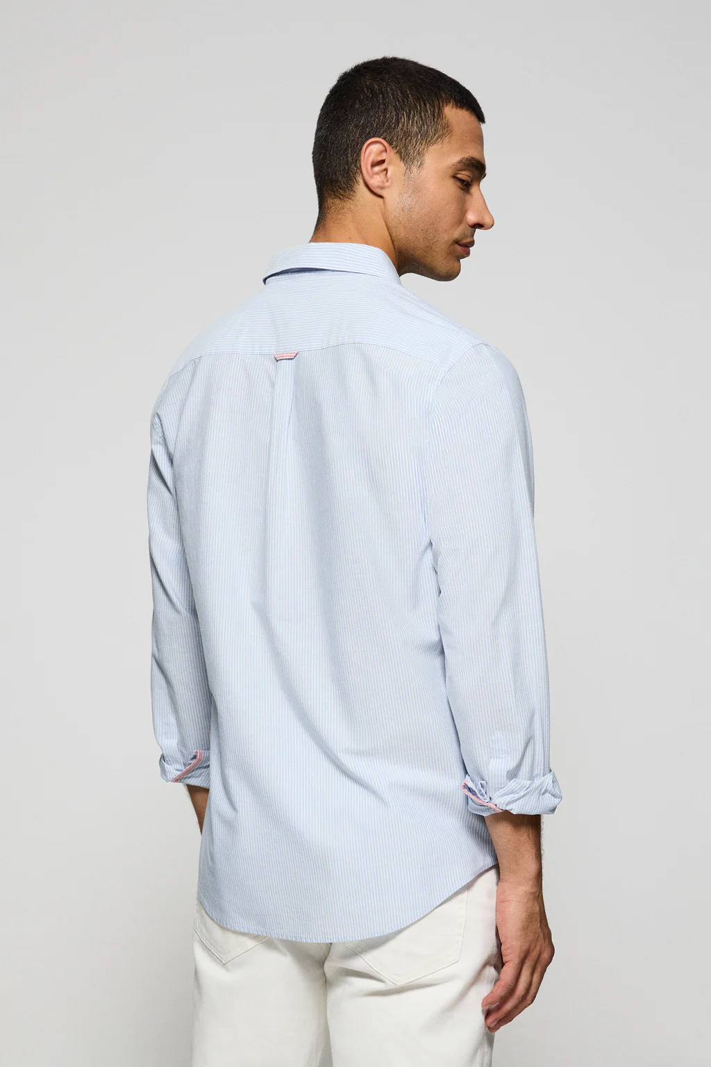 Light-blue striped shirt Pharrel with Rigby Go embroidered logo - Image 2