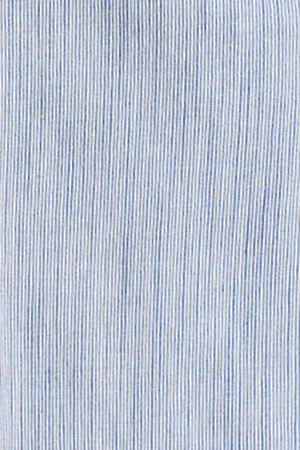 Blue cotton-linen striped shirt with regular fit and Polo Club embroidery - Image 11
