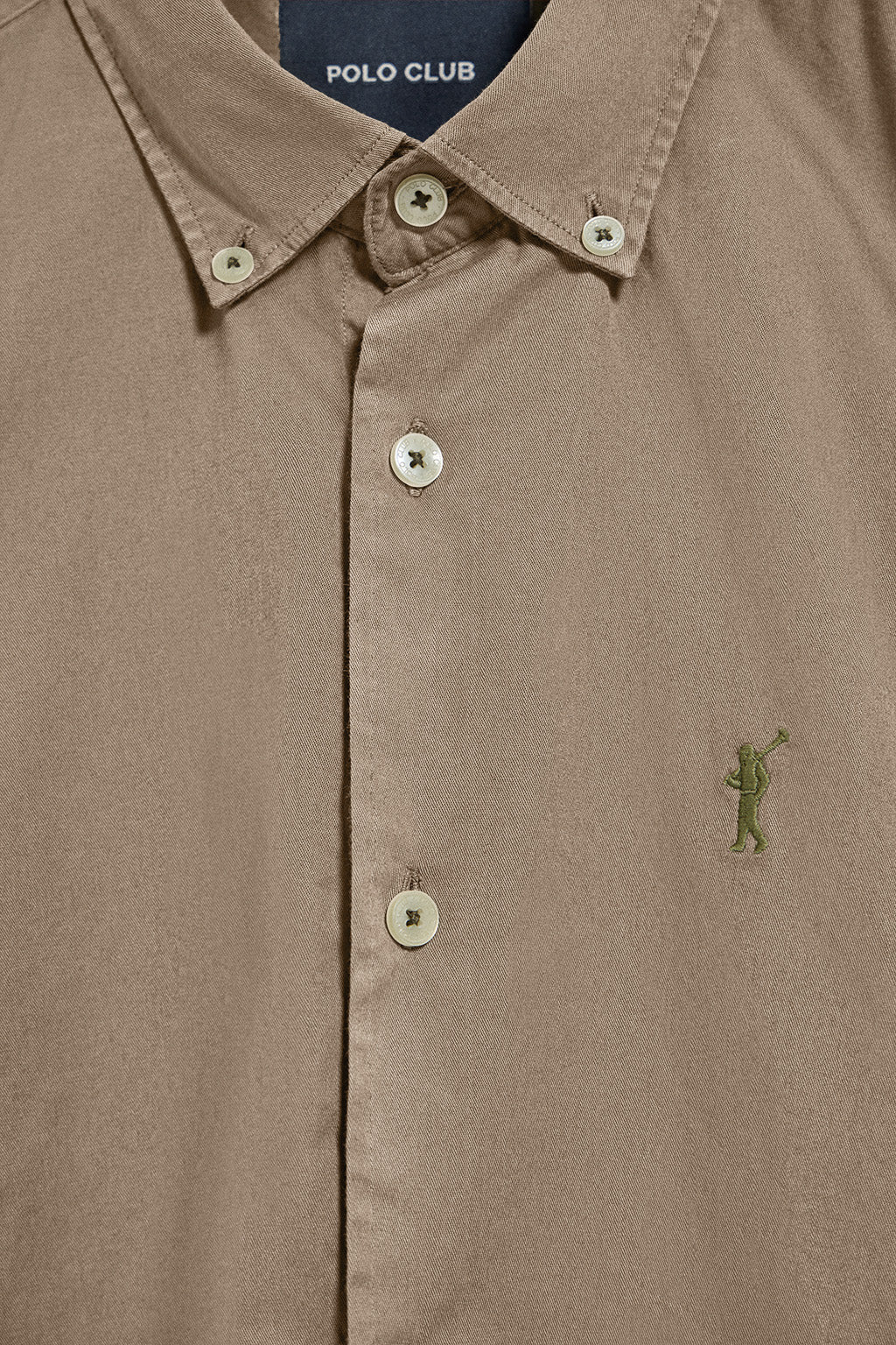 Camel twill shirt Princeton with Rigby Go logo - Image 7