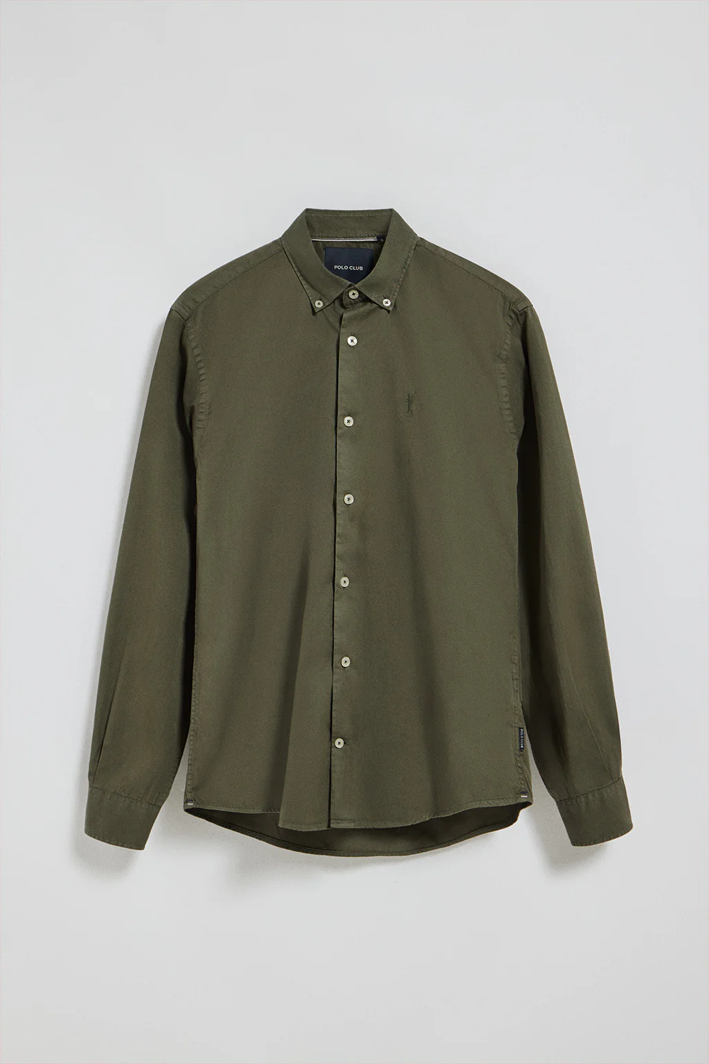 Khaki twill shirt Princeton with Rigby Go logo - Image 4