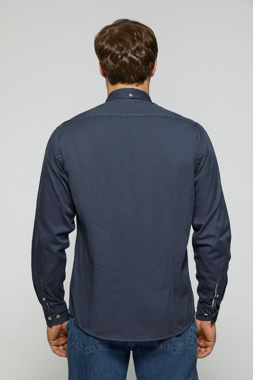 Navy-blue twill shirt Princeton with Rigby Go logo - Image 2