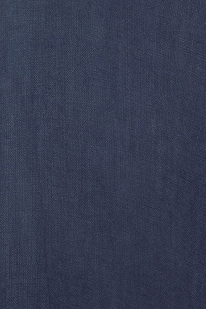 Navy-blue garment-dye linen shirt with Rigby Best embroidery - Image 10