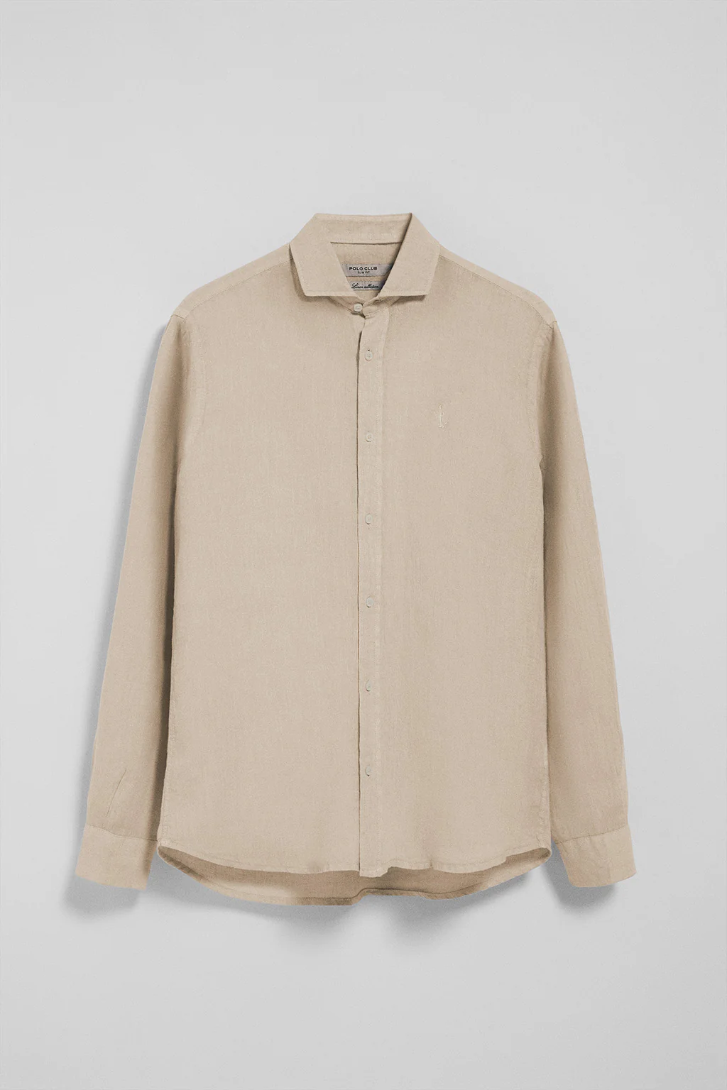 Sandy garment-dye linen shirt with Rigby Best embroidery - Image 5