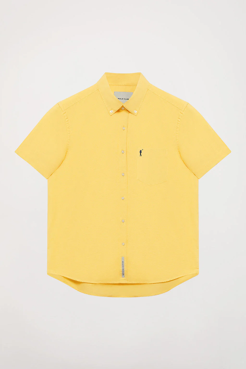 Yellow linen shirt with chest pocket and Rigby Go logo - Image 11
