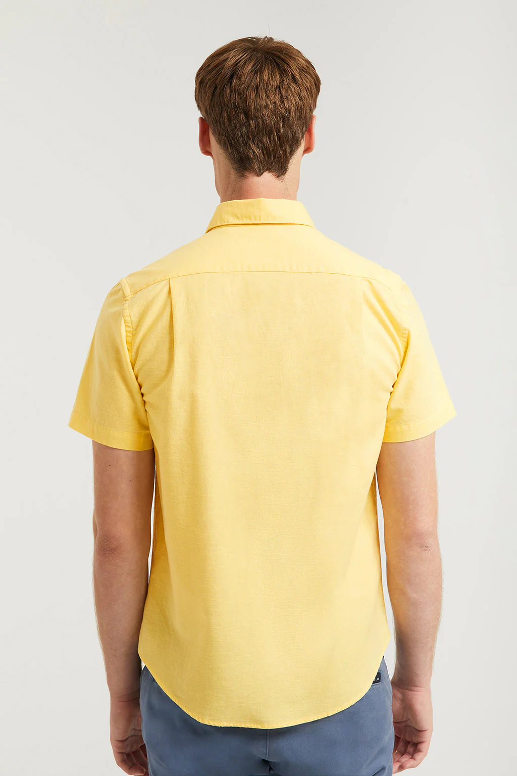 Yellow linen shirt with chest pocket and Rigby Go logo - Image 5